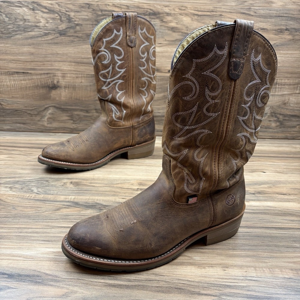 Double H Dylan Mens 11D Soft R Toe 12" Western Work Ranch Boots USA Made DH1552 - Picture 4 of 16